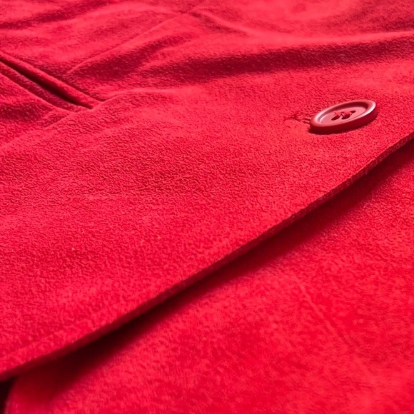 Ultra Suede Vintage Vibrant Red Blazer - Picture 4 of 6